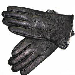 Vingerloze handschoenen Geitenleer Handschoenen van hertenleer Heren Leer Dunne fleece voering Winterwarmte en verdikking Buitenshuis Motorrijden en autorijden 231128