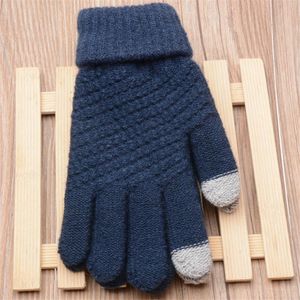 Gants sans doigts LNRRABC mode 1 paire 4 couleurs unisexe hiver chaud écran tactile mitaines en tricot haute élastique tricoté épaississement