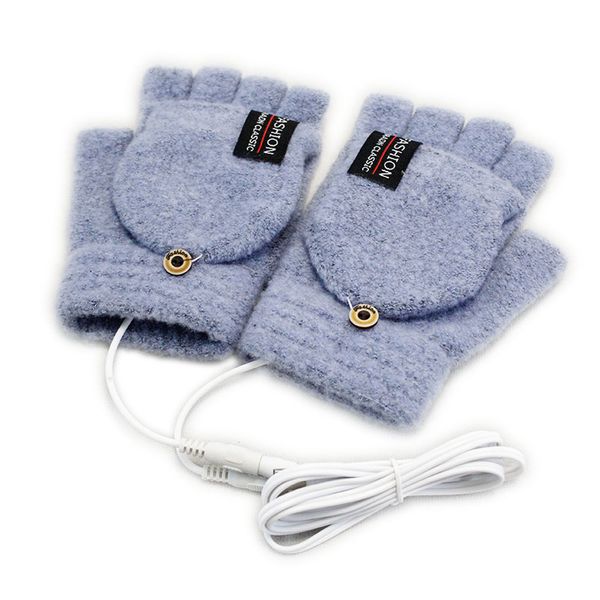 Gants sans doigts, chauffe-mains USB Portable, pour la maison, couvercle rabattable, chauffage électrique avec feuilles chauffantes, 221014