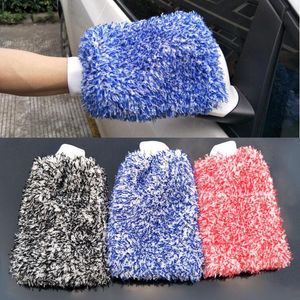 Vingelloze handschoenen zachte handschoenabsorptie hoge dichtheid auto reiniging ultra gemakkelijke droge auto detailleren microfiber waanzin wassen micloth handdoek