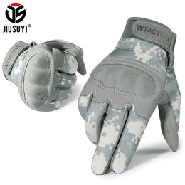 Gants sans doigts Tactique Militaire Armée ACU Camouflage Écran Tactile Paintball Combat Lutte Dur Knuckle Vélo Plein Doigt Hommes 230804
