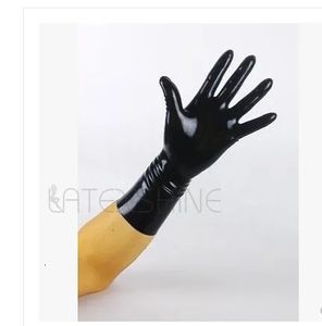 Gants sans doigts unisexe gants courts en Latex mitaines poignet en caoutchouc Costumes fétichistes 231128