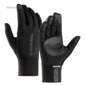 Guantes sin dedos Guantes impermeables de invierno cálidos Hombres Pantalla táctil Palma Cuero Guantes de motocicleta antideslizantes Mujeres Pesca deportiva gruesa 2023 Venta caliente L231017