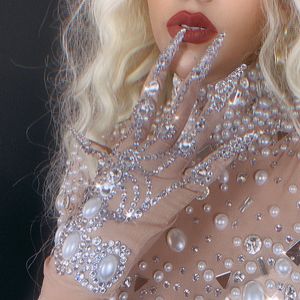 Fingerless Gloves Wedding Glove Pearls For Woman Sparkly Crystal Short Bridal Tule Party Nightclub Accessories 230504