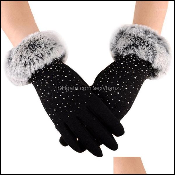 Chapeaux sans doigts, foulards accessoires de mode femmes doigt épaissir hiver garder au chaud mitaines femme fausse fourrure gants élégants chauffe-mains haut