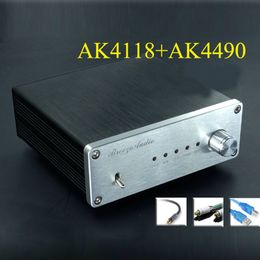 Freeshipping voltooid AK4490 + AK4118 + XMOS USB DAC Asynchrone HIFI Audio Digitale decoder Ondersteuning Coaxiale optische USB 384K 32bit invoer