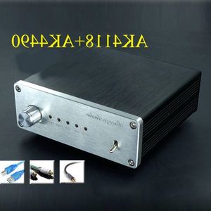 Freeshipping Afgewerkt AK4490 AK4118 XMOS USB DAC Asynchrone Hifi Audio Digitale Decoder Ondersteuning Coaxiale Optische USB 384K 32BIT ingang Uwdlj