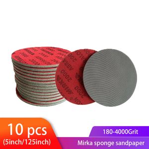 Afwerkingsproducten 5 inch schuim droog nat spons schuurschijf stokkende rug fluwelen 180-4000 gruis schuur gereedschap voor het slijpen van mirka schuurpapier 230511