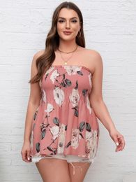 Finjani robe Cami été grande taille femmes vêtements imprimé fleuri Tube robe Cami plage Style ourlet robes pour les femmes 240129