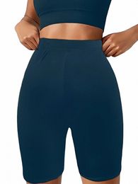 Finjani Plus Size Shorts pour femmes Yoga Basic solide côtelé tricot Biker Shorts vêtements de sport pour l'été nouveau D5iV #