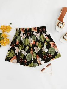 Finjani grande taille femmes Shorts imprimé Tropical cravate avant vêtements décontractés pour l'automne 240329