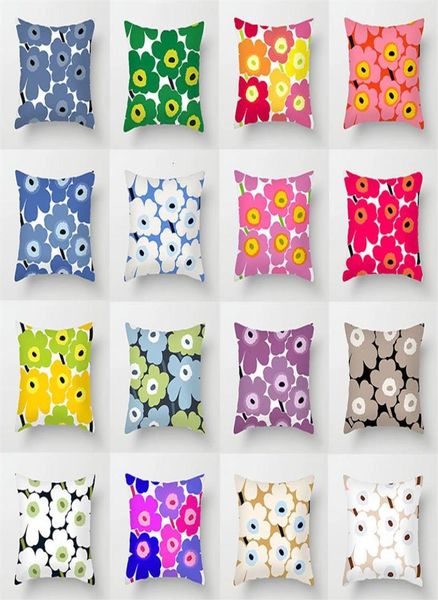 Finlande Marimekko Sun Flower imprimé Oreiller INS SOFA SOFA COPORT COPORT CHARIFICATION246T8056387