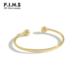 Fins Classic 925 Sterling Silver Bangles for Women Charm Bracelets Bangles for Women 925 Silver Beads Ladies Bangles Gifts 240507