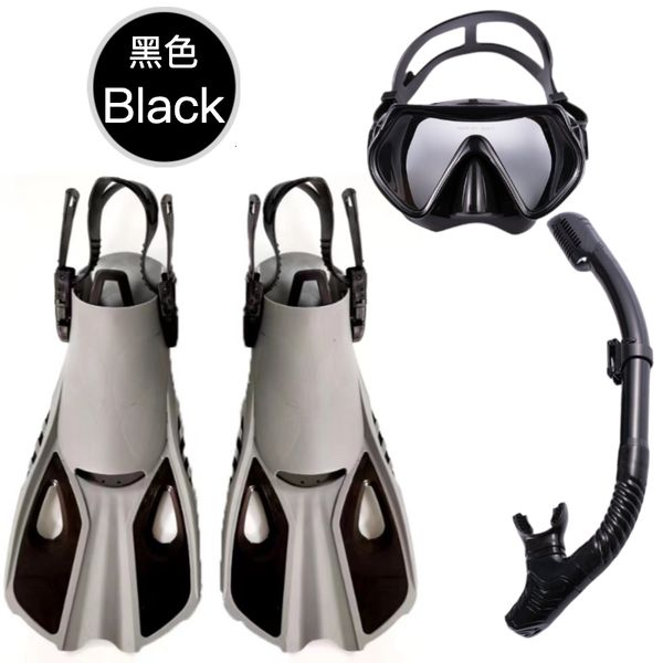 Guantes de aletas Equipo de snorkel seco para adultos Máscara panorámica gran angular Buceo profesional y aleta de snorkel 230420