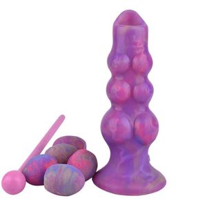 Ovipose de couleur feu pneumatique + tige de rappel Spit Ball Ball Female Toy Toy Sex Masturateur