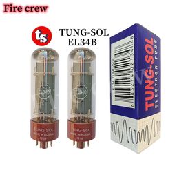 Fire Crew Tung-Sol EL34 EL34B Tubo de vacío Válvula de audio Hifi Reemplace 6CA7 6P3P 6L6 Kit de amplificador electrónico de tubo de bricolaje