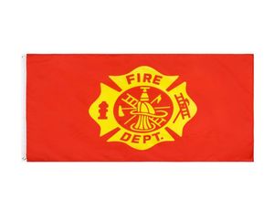 Fire Dept vlag hele 3x5 ft 90x150 cm dubbele stikselpolyester banner voor decoratie2428847