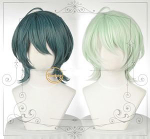 Fire Emblem trois maisons Byleth Wig Mint Short Long Cosplay Synthetic Hair Curls Green Green Halloween Role Playage Cap9836429