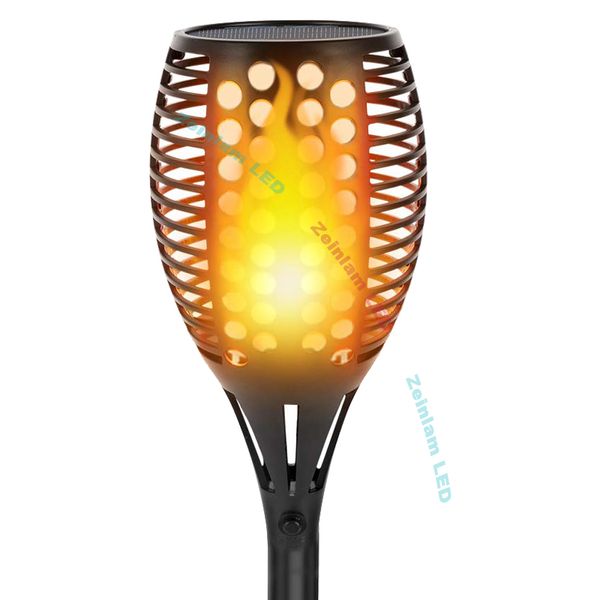 Flamme de feu effleurant Lampe solaire Lampes de nuit à LED Éclairage automatique dans l'obscurité Luminaire à LED Lampe de nuit de jardin Lampes solaires