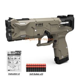 Fire Phenix Soft Bullet Toy Gun Pistol Blowback Foam Dart Blaster Shooting Modèle pour adultes Boys Childre