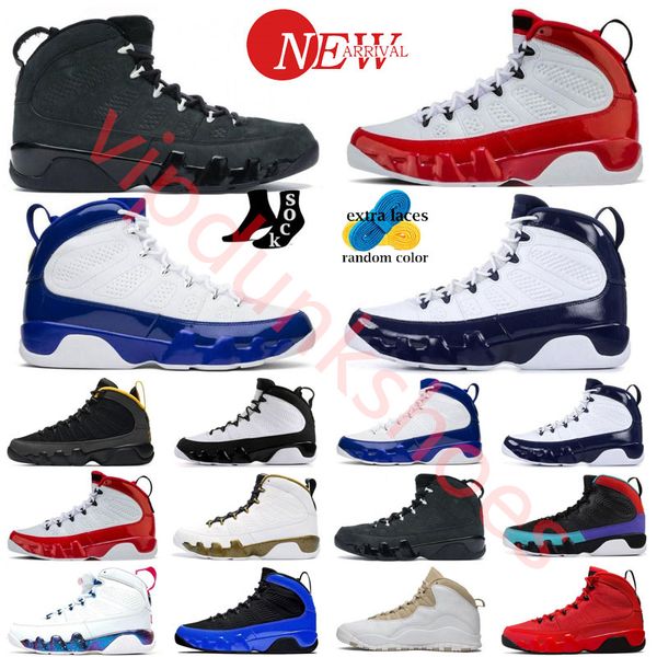 Fire Red 9 9s Basketball 10 Chaussures Jumpman 10 University Blue Olive Barons Particle Grey Bred Patent Space Jam Countdown Pack Dark Anthracite Baskets Baskets hommes
