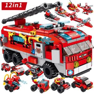 Brandweerwagen 561 STKS Minifiguren Auto-accessoires Blokken Kinderen Speelgoed Speelgoed Kinderen Bakstenen Bouwstenen Set Educatief Speelgoed voor Jongen C225g