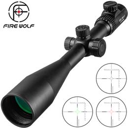 FIRE WOLF 10-40X56E Riflescope Hunting Scope Tactical Sight Glass Reticle Rifle
