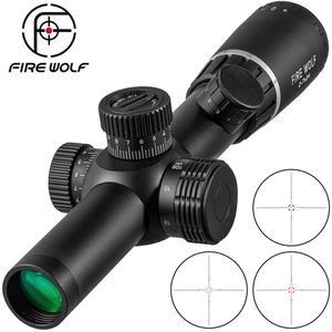 FIRE WOLF 2-7X24 Nuevo visor de rifle Mira de caza con monturas Monturas de mira de rifle para rifle de francotirador Airsoft