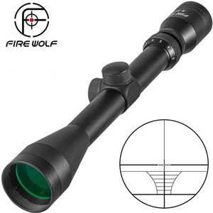 FIRE WOLF 3-9x40 Rifle Outdoor Reticle Sight Optique Sniper Deer Scopes Scope Red Dot Hunting