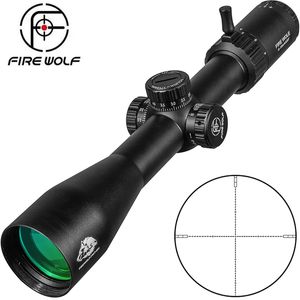 FIRE WOLF 4-16x44 SF Portée Fusil de Chasse Portée 30mm 1/10Mil Tourelle Ajuster avec Système de Verrouillage Haute Définition avec Oculaire Angle Wilde