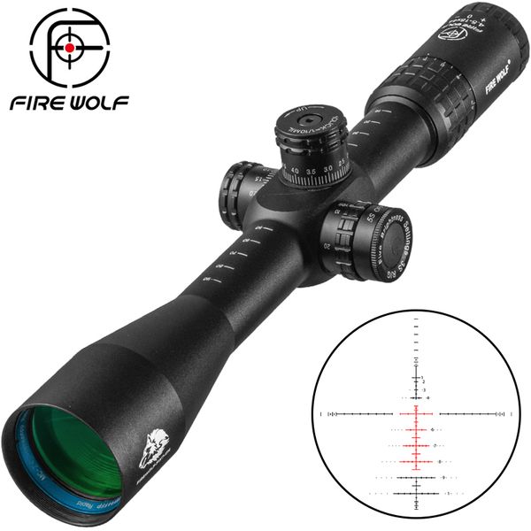 FIRE WOLF 4.5 -18X44 FFP Tactique Optique Rifle Scope Chasse Riflescope Verre Réticule