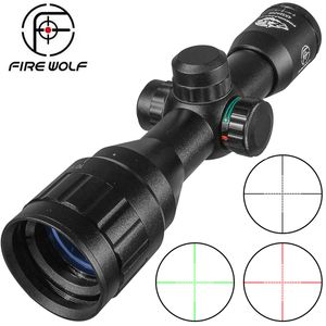FIRE WOLF 4X32 AOE Rifle Scope tactique Optical Sight airsoft accessoires Range Mirror Spotting scope pour la chasse au fusil