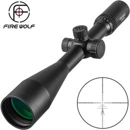 FIRE WOLF 8-32X56 portée de fusil optique latérale Focus noir mat pour la chasse et l'extérieur lunette de visée télescope Sniper