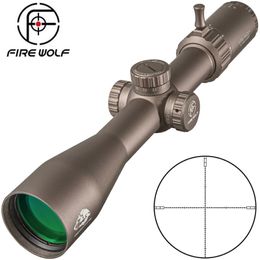 Mira telescópica táctica Fire Wolf De 4-16x44 Sf, 1/10mil, ajuste De alta definición, ocular De ángulo Wilde, mira telescópica para caza con Rifle