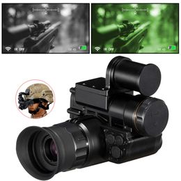 Fire Wolf visión nocturna Nvg10 1920x720p rango Digital de caza 300m/656ft instrumento de observación verde Monocular montado en la cabeza