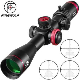 FIRE WOLF QZ 4-16X44 Scope FFP rojo verde caza mira óptica francotirador mira telescópica táctica primer avión Focal caza mira telescópica