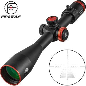 FIRE WOLF QZ 6-24X50 FFP Portée Chasse Optique Sniper Riflescope Tactique Airsoft Accessoires Spotting Scope pour Fusil Chasse