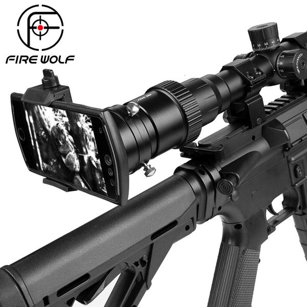 Fire Wolf Smartphone Système de montage Chasse Riflescope Shoot Mount Adapter pour le grossissement de l'affichage de la portée