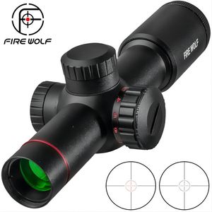 FIRE WOLF lunette de chasse tactique 4.5X20 éclairage rouge lunette de visée Mil-Dot pour fusil de Sniper Airsoft