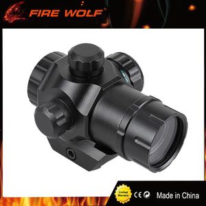 Fire Wolf Tactical Mini 1x22 Red & Green Dot Sight for Airsoft Riflescope Hunting Scope with 20mm Rail