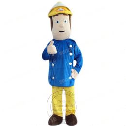 Costume de mascotte de pompier personnage de dessin animé carnaval unisexe Halloween carnaval adultes fête d'anniversaire tenue fantaisie pour hommes femmes