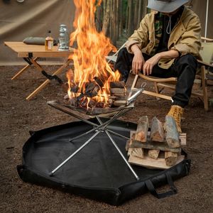 Mat à feu pour le camping couverture de pique-nique extérieur pliable tissu thermique isolant barbecue portable de joie portable.