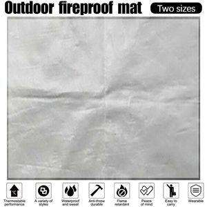 Vuurvaste mat Hittebestendige Fire Pit Pad Bescherm Patio Terras Gazon Gras Grill BBQ Matten voor Outdoor Camping Barbecue Y0706