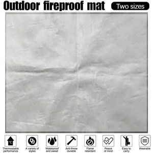 Tapis ignifuge résistant à la chaleur Fire Pit Pad Protéger Patio Terrasse Pelouse Herbe Grill BBQ Tapis pour Camping en plein air Barbecue Y0706