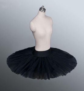 Tulle ferme noir professionnel demi-Ballet Tutu professionnel Ballet Tutus crêpe pratique répétition plateau Ballet demi Tutus CX205923166