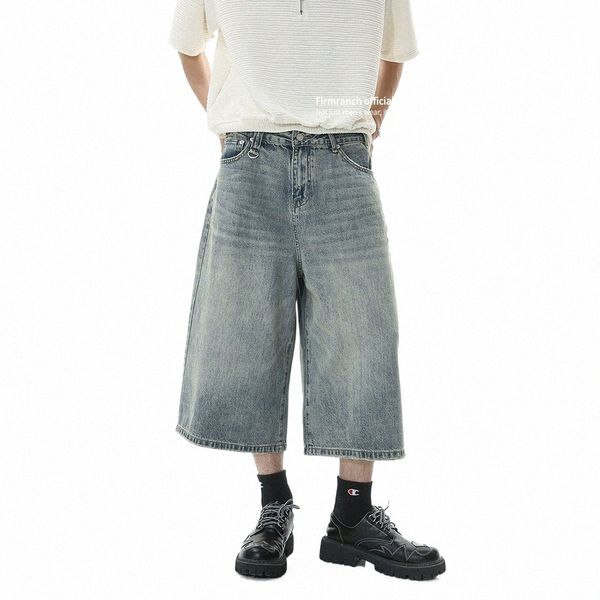 Firmranch 2023 Bleu Baggy Jorts Pour Hommes Femmes Surdimensionné Short Mi-long Jeans Neuvième Denim Pantalon Streetwear Livraison Gratuite r85a #