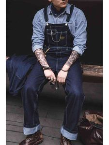 Firmranch hommes/femmes pour hommes rétro primaire Denim Amekaji travail bretelles américain Vintage jean Homme Original