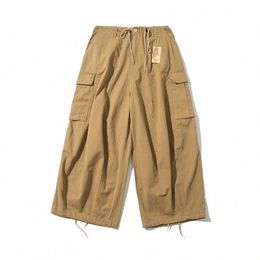 Firmranch Nouveau Printemps Été Hommes / Femmes Amekaji Oversize Casual Jambes Larges Pantalon Cargo Baggy Américain Causal Pantalon Japonais G6Xh #