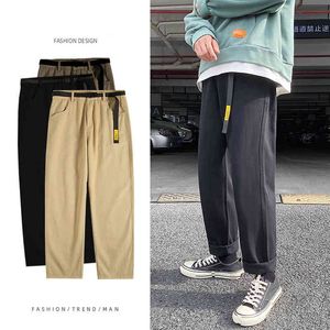 Firmranch Spring / Herfst Mannen Basic Casual Rechte Broek Wide Pen Losse Jeans Student Khaki Long Leisure Boys Pants