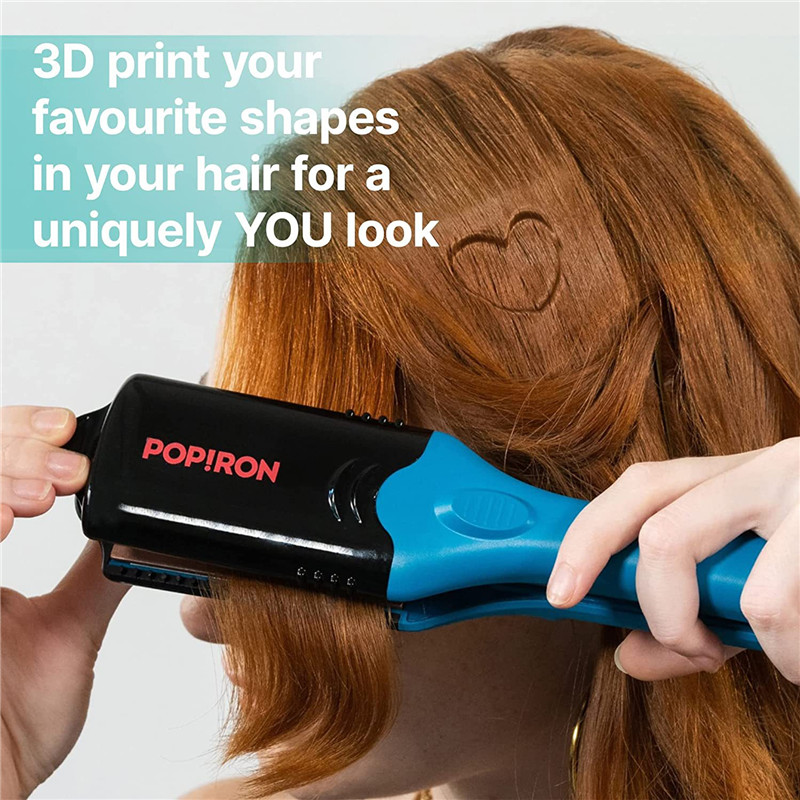Primera plancha de impresión 3D para el cabello, plancha para calentar el cabello, peines para el cabello caliente, plancha rizadora, plancha plana de vapor, herramientas de placas anchas para el cabello